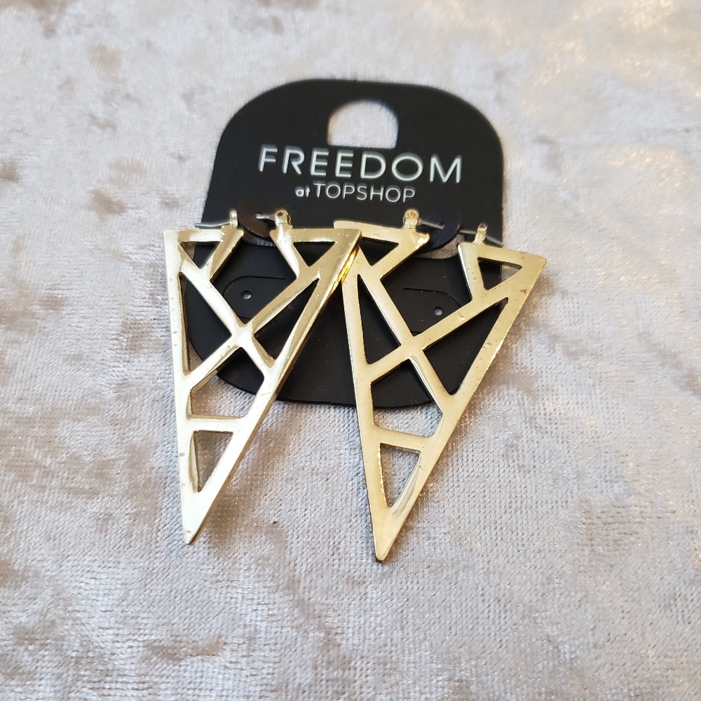 Topshop Gold Geometric Earrings 💕 Free with bundle